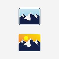 logotipo de icono de montaña vector