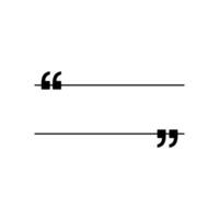 Quotation Marks Icon Symbol, can use for space for Quote, Tittle, Speech, Advice, Memo, Poetry, or Graphic Design Element. Vector Illustration
