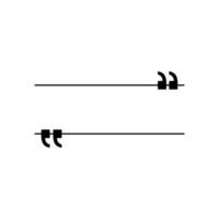 Quotation Marks Icon Symbol, can use for space for Quote, Tittle, Speech, Advice, Memo, Poetry, or Graphic Design Element. Vector Illustration