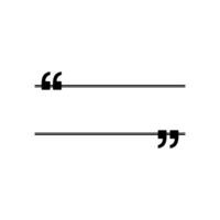 Quotation Marks Icon Symbol, can use for space for Quote, Tittle, Speech, Advice, Memo, Poetry, or Graphic Design Element. Vector Illustration