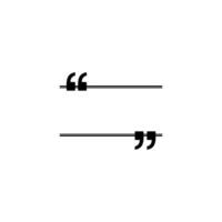 Quotation Marks Icon Symbol, can use for space for Quote, Tittle, Speech, Advice, Memo, Poetry, or Graphic Design Element. Vector Illustration