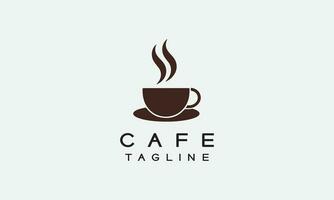 té o café taza logo vector icono diseño