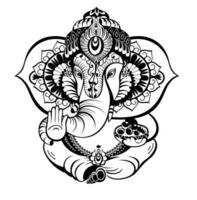 Lord Ganesha illustration. Indian Hinduism god lord Ganesha vector