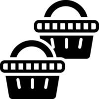 solid icon for baskets vector