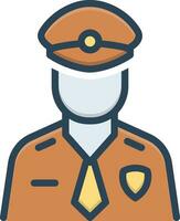 color icon for officer vector