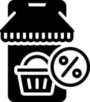 solid icon for bargain vector