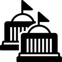 solid icon for governments vector