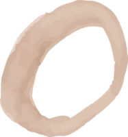 brun abstrakt form vattenfärg png