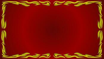 A gradient red abstract background illustration with a yellow frame. Perfect for invitation card, book cover, poster, banner, website design. vector