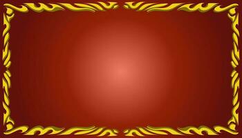 A gradient red abstract background illustration with a yellow frame. Perfect for invitation card, book cover, poster, banner, website design. vector