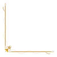 goud wijnoogst barok hoek ornament retro patroon antiek stijl acanthus. decoratief ontwerp element filigraan kalligrafie. u kan gebruik voor bruiloft decoratie van groet kaart en laser snijden. png