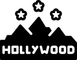 solid icon for hollywood vector