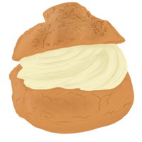 Vanilla choux cream png