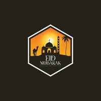 EID MUBARAK LOGO VECTOR