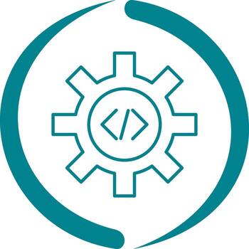 Unique Code Optimization Vector Icon