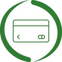 icono de vector de tarjeta de crédito único