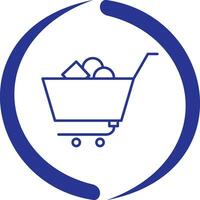 Unique Shopping Cart II Vector Icon