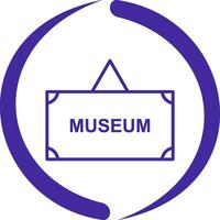 icono de vector de etiqueta de museo