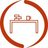 Unique Study Desk Vector Icon