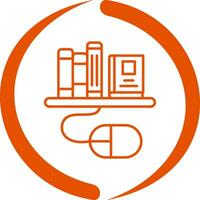 Digital Library Vector Icon