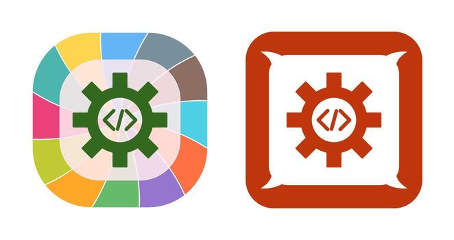 icono de vector de optimización de código único