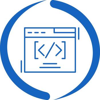 icono de vector de codificación web