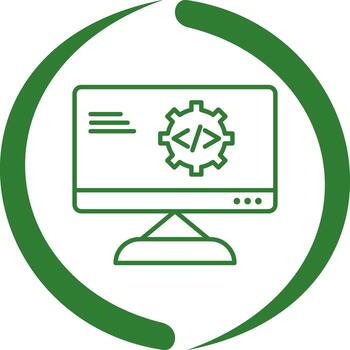 icono de vector de optimización de código único