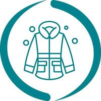 icono de vector de chaqueta de invierno