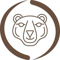 icono de vector de oso polar