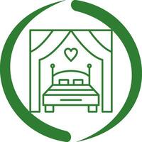 icono de vector de cama