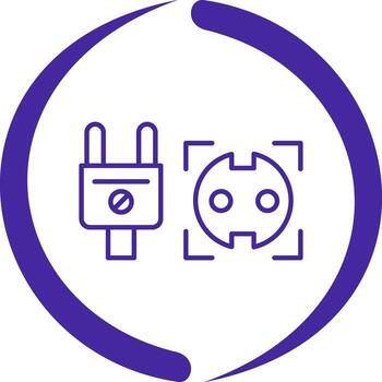 icono de vector de enchufe