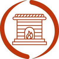 Fireplace Vector Icon