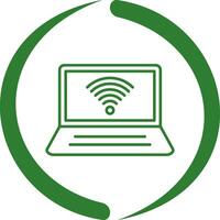 Connected Laptop Vector Icon