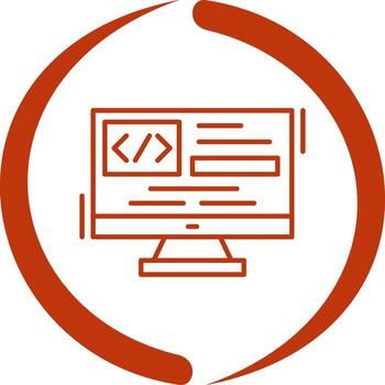 icono de vector de codificación