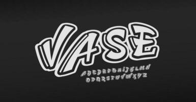 Graffiti font, teenage and summer street art alphabet, hip hop style letters. Vector typeset