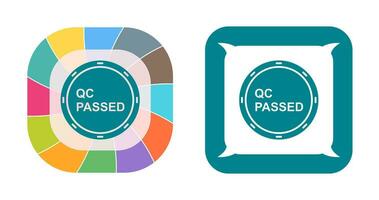 Unique QC Passed Vector Icon