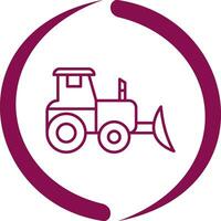 icono de vector de tractor industrial