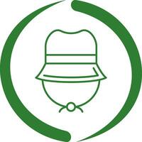 icono de vector de sombrero de camping