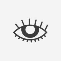 eye icon vector. visible, see, look, view symbol sign vector