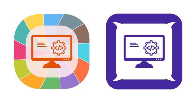 Unique Code Optimization Vector Icon