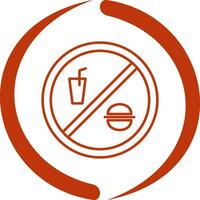 No Food or Drinks Vector Icon