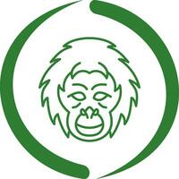 Orangutan Vector Icon