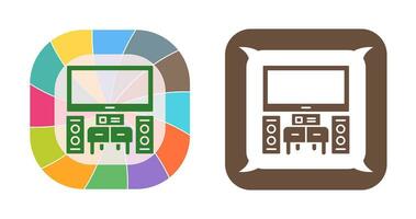 icono de vector de cine en casa