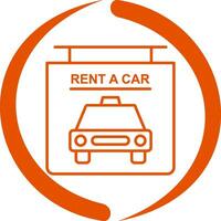 Rent a Car Vector Icon