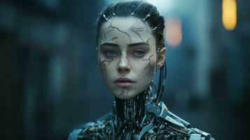 Seamless integration of human and artificial intelligence, exemplifying the power of innovation photo