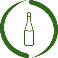 icono de vector de botella de champán