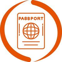 icono de vector de pasaporte