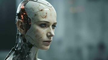 Seamless integration of human and artificial intelligence, exemplifying the power of innovation photo