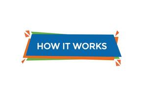 new how it works  modern, website, click button, level, sign, speech, bubble  banner, vector