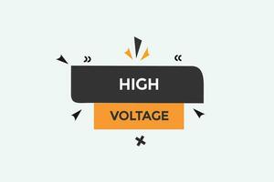 new high voltage modern, website, click button, level, sign, speech, bubble  banner, vector